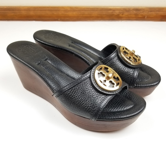 Tory Burch Shoes - Tory Burch Selma Stacked Wedge Sandal Shoes 6093